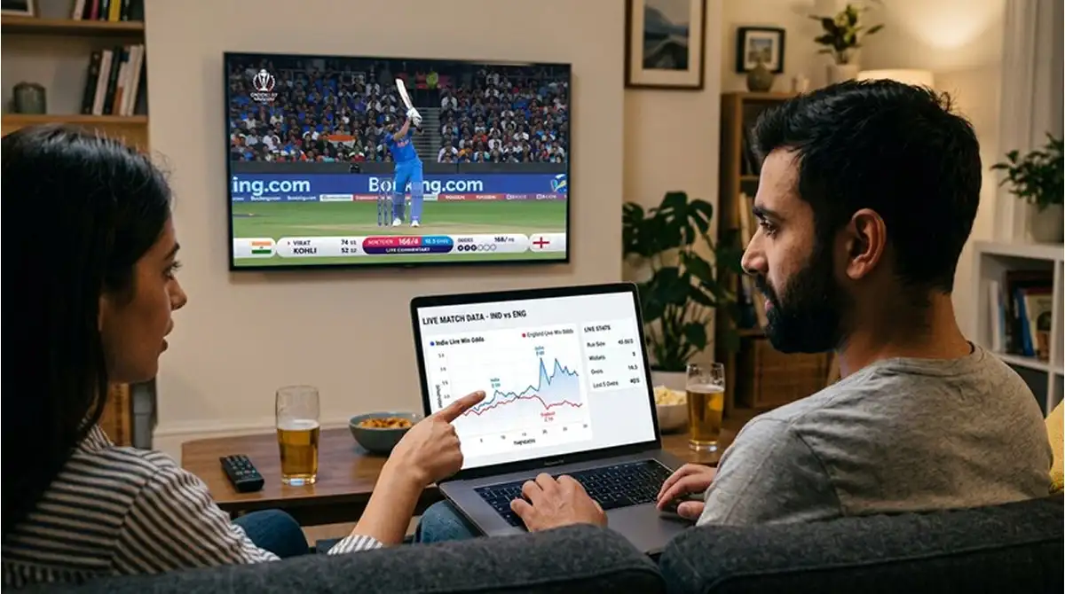 Movimento delle quote live di cricket dal pre-match alla fase in-play