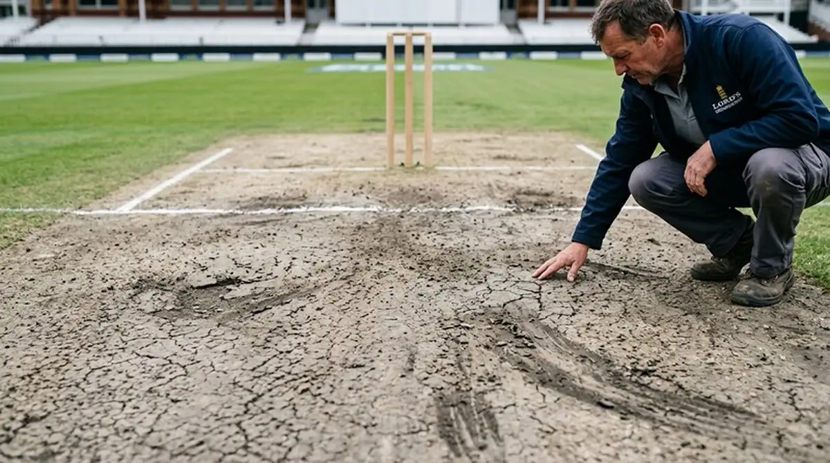 Condizioni del pitch durante una partita delle Ashes