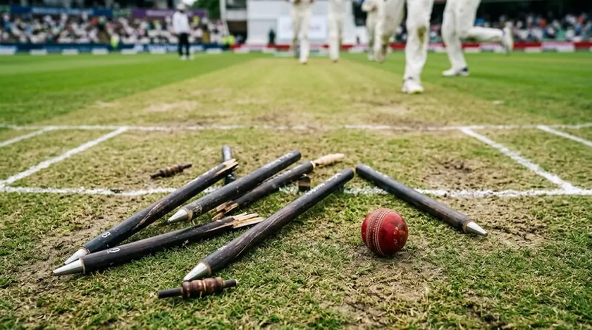 Cluster di wicket durante una partita di cricket che sposta l'handicap